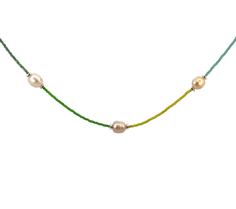 ZILIA Green Serenity Strieborný náhrdelník