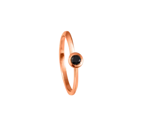ZILIA Dark Diamond Button Zlatý prsteň