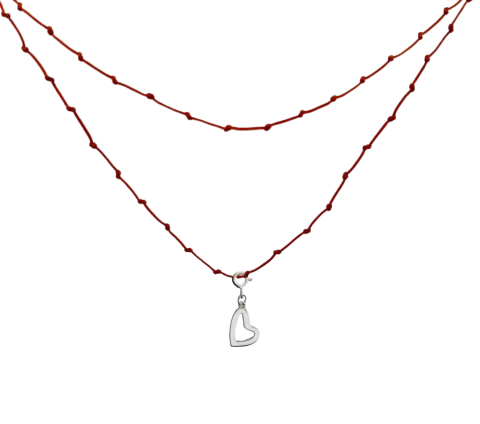 ZILIA Twist Heart Strieborná 925 Thread Náhrdelník
