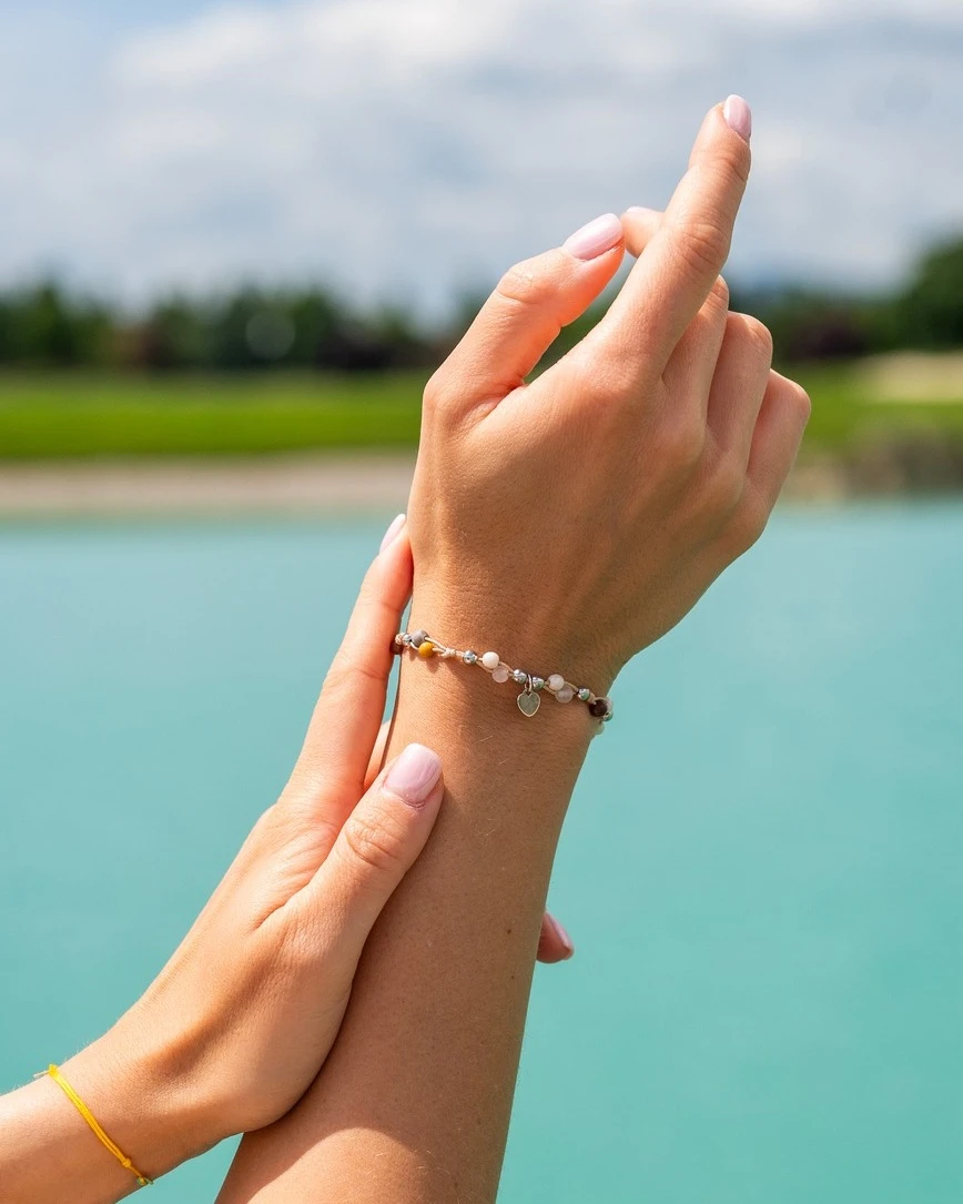 ZILIA Macrame Earth Love Strieborný náramok