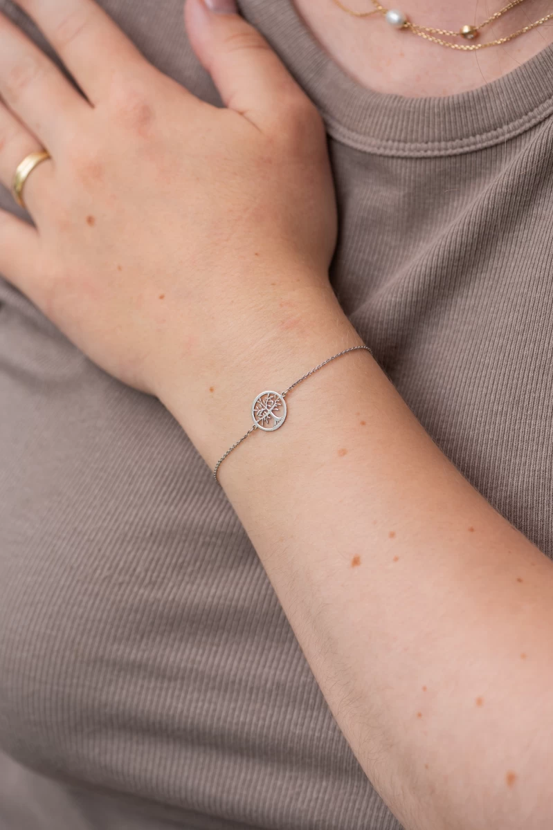 Ružovozlatý náramok Strom života