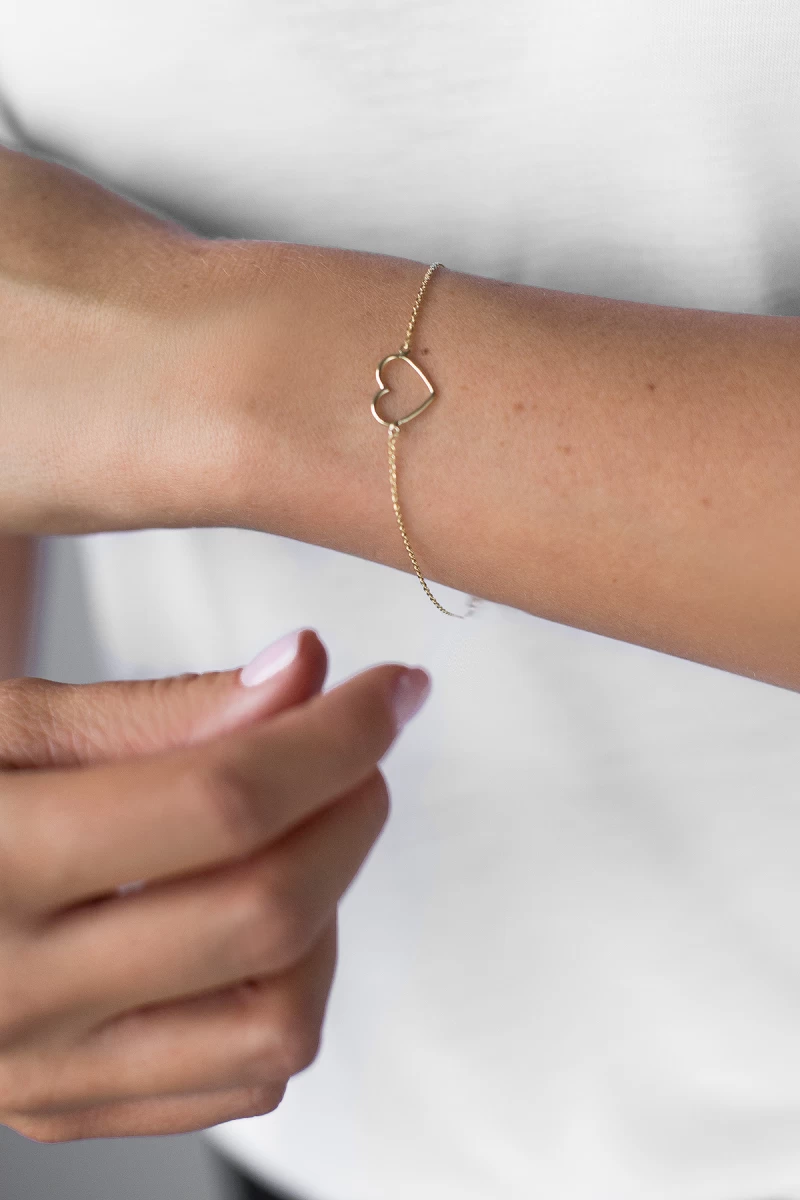 ZILIA Contour Heart Strieborný náramok