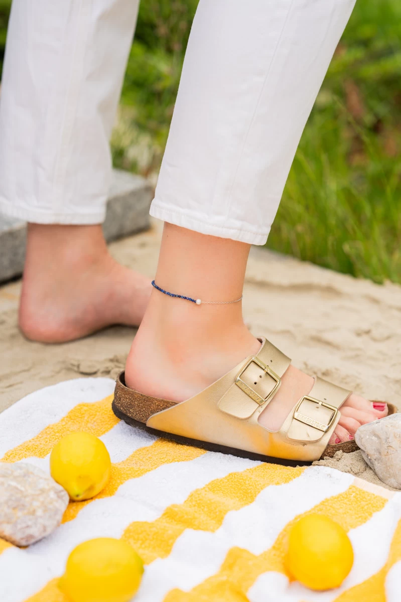 Strieborný členkový náramok ZILIA Azure Lapis