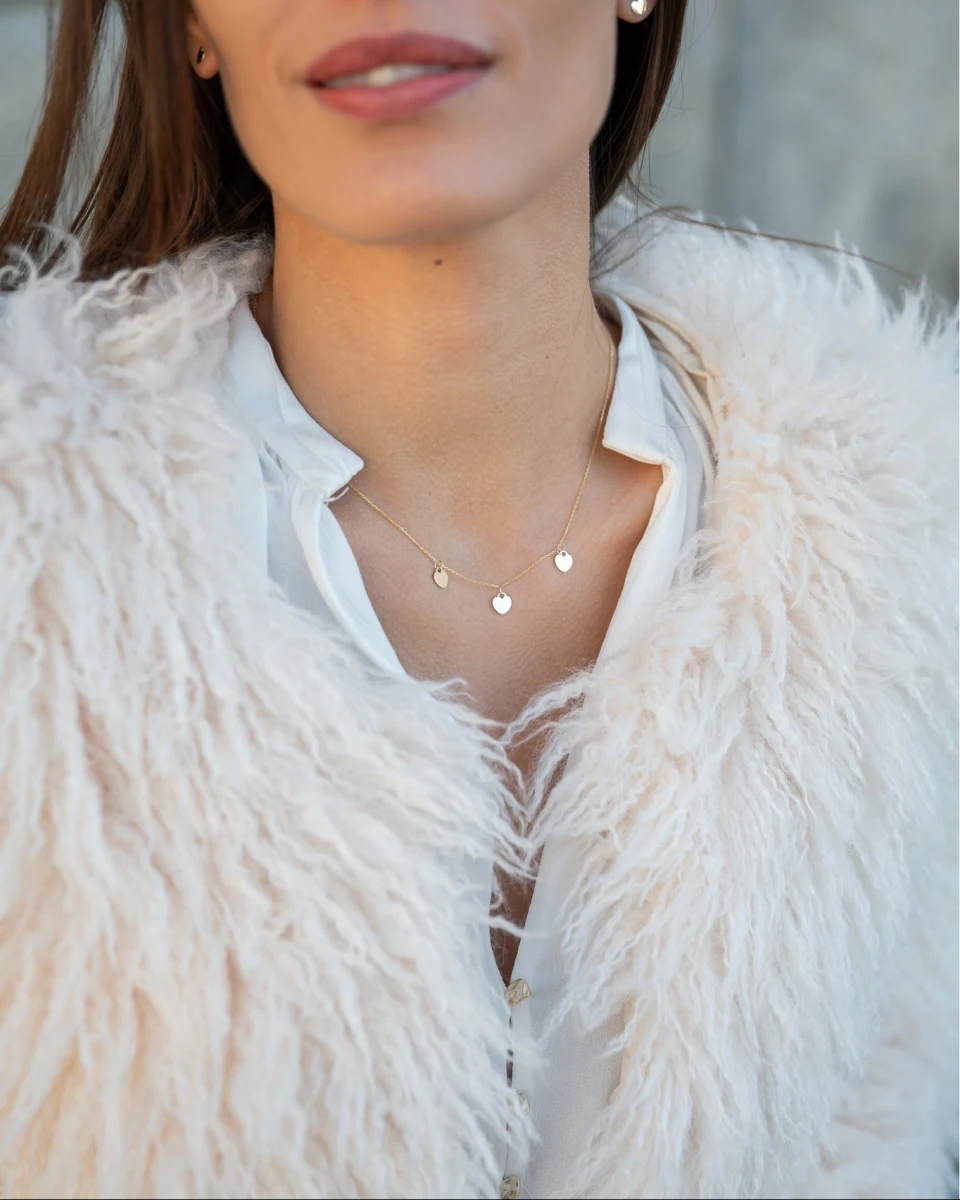 ZILIA Hearts Strieborný náhrdelník