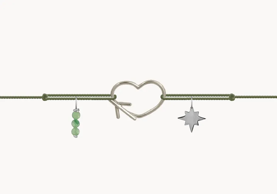 ZILIA Náramok Obrys srdca s lietadlom Striebro (925 sterling)